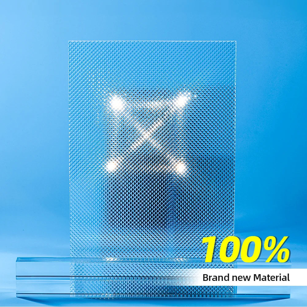 Durable Ugr Anti Glaring Prism Pattern Diffuser Sheet Clear Prismatic Acrylic Sheet for Led Panel Light