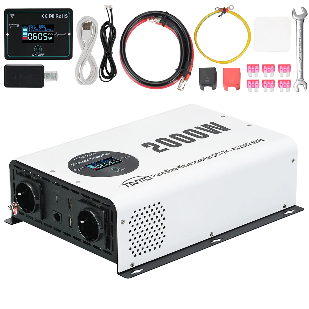 Off Grid 12v Router Tianmo off Grid 12v Dc to Ac 230v Inverter Pure Sine Wave 2000w ...