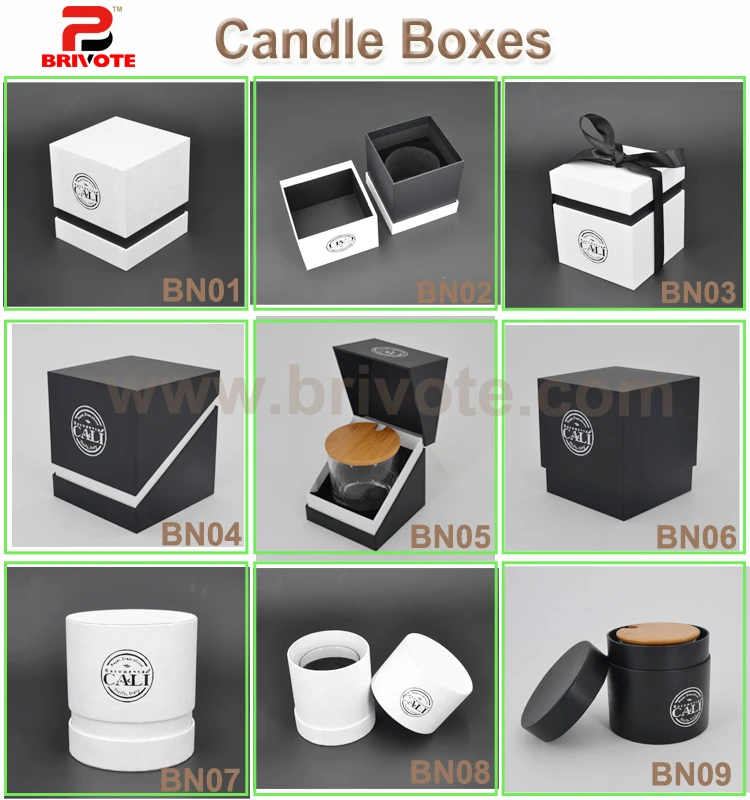 
Лидер продаж, роскошная Экологически чистая переработанная Крафтовая черная круглая банка под заказ, набор из бумаги, подарочная упаковочная коробка для свечей 