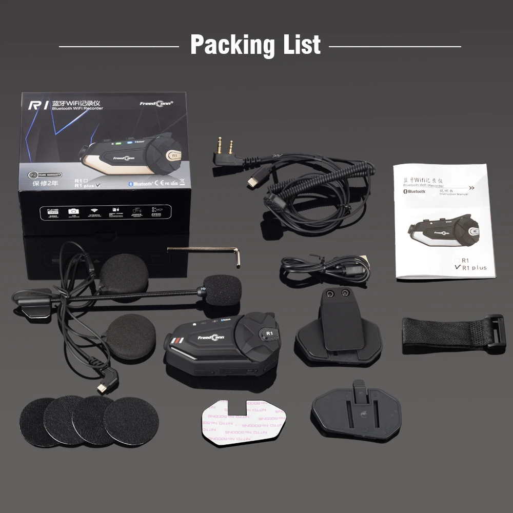 Freedconn R1 PLUS Motorcycle Bluetooth Helmet Headset