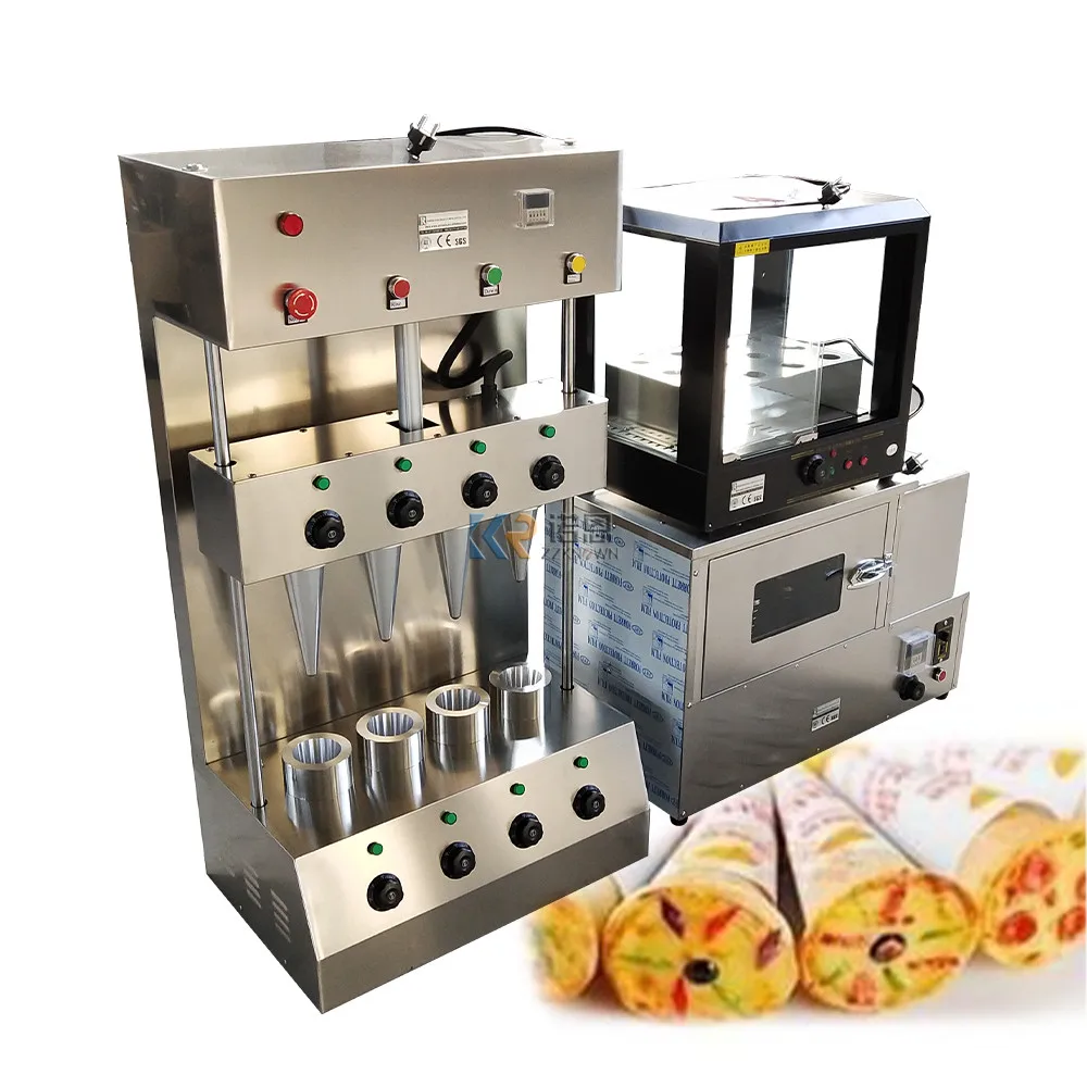 2025 Umbrella Pizza Cone Maker with 3 Cones Pizza Cone Warmer Showcase Pizza Oven Making Equipment