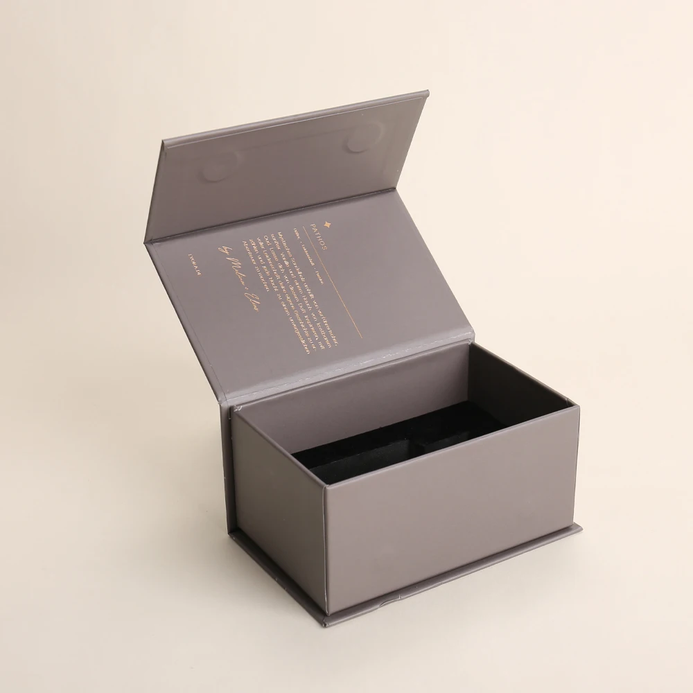 Custom Magnetic Cover Gift Boxes Hot Stamping Printed Embossed Perfume Storage Bottle Packaging Rigid Gift Box for Perfume