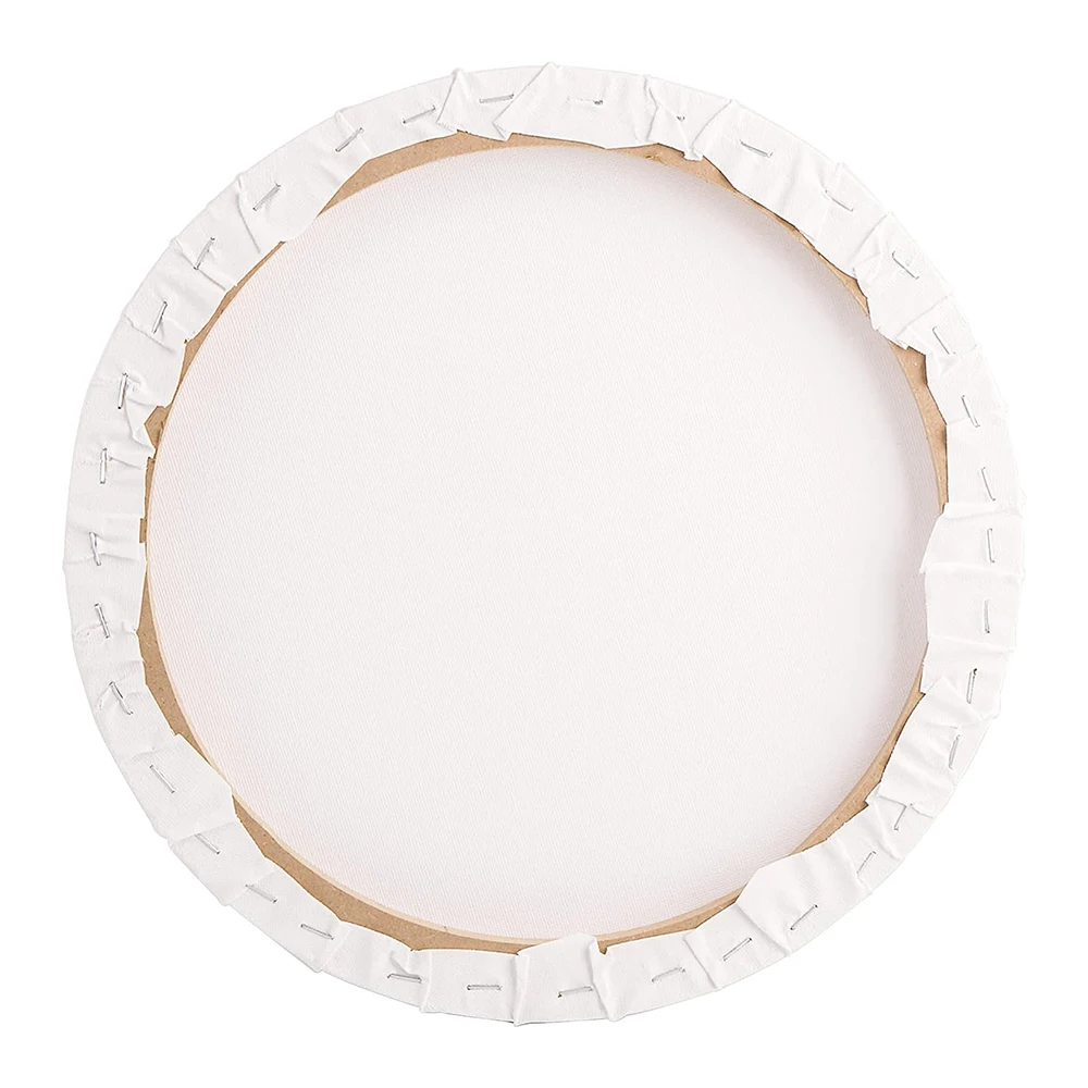 Blank Painting Canvas Panel 12inch 16inch 20inch 24inch Round Stretched Canvas for Painting