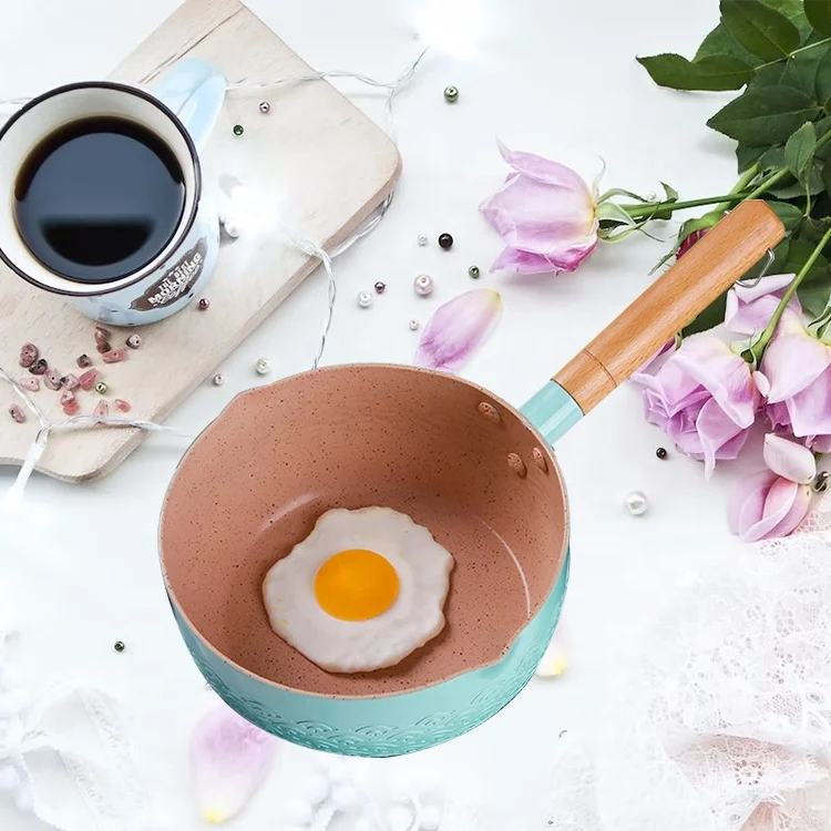 Плоский горшок в японском стиле с молоком Maifan каменная антипригарная молочная кастрюля алюминиевая суповая для