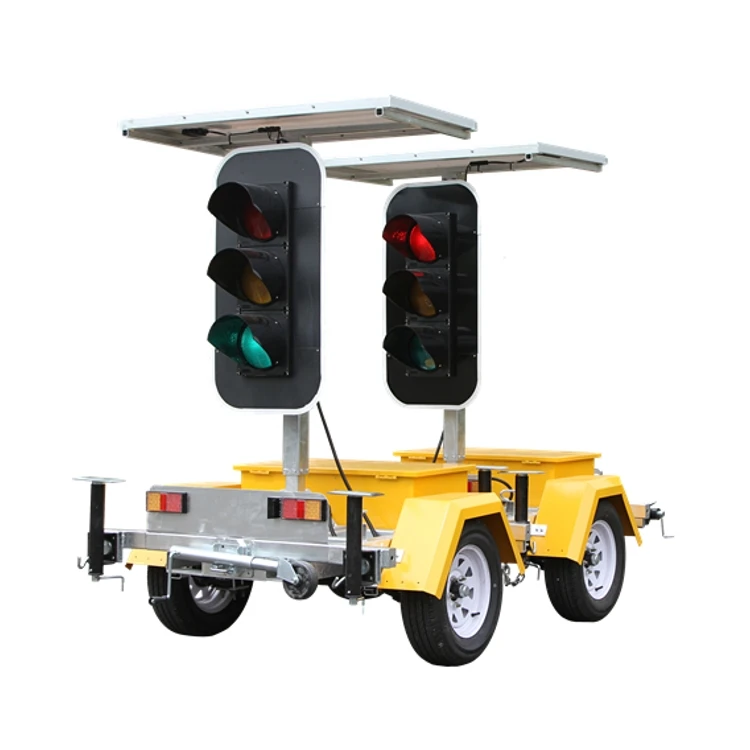 Smart Temporary LED Light Solar Portable Traffic Signal with Trailer
