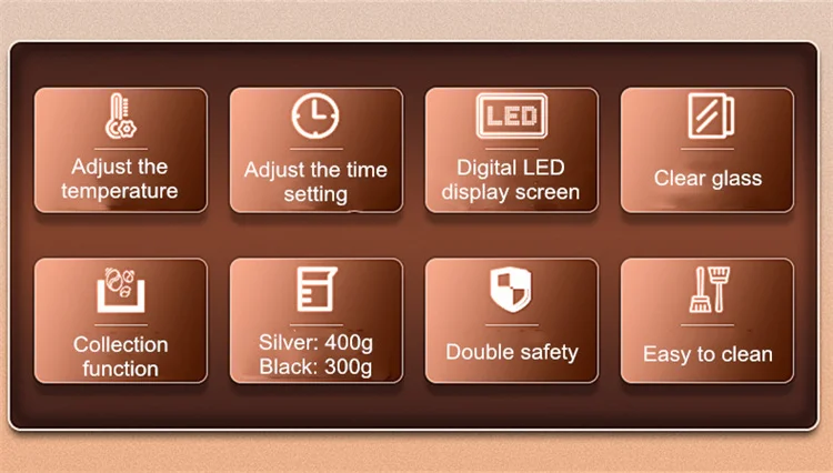 Description Picture 4 of itemSmall Full-Automatic Coffee Bean Roaster Hot Air Coffee Roaster Household Coffee Bean Electromechanical Household Double Knob