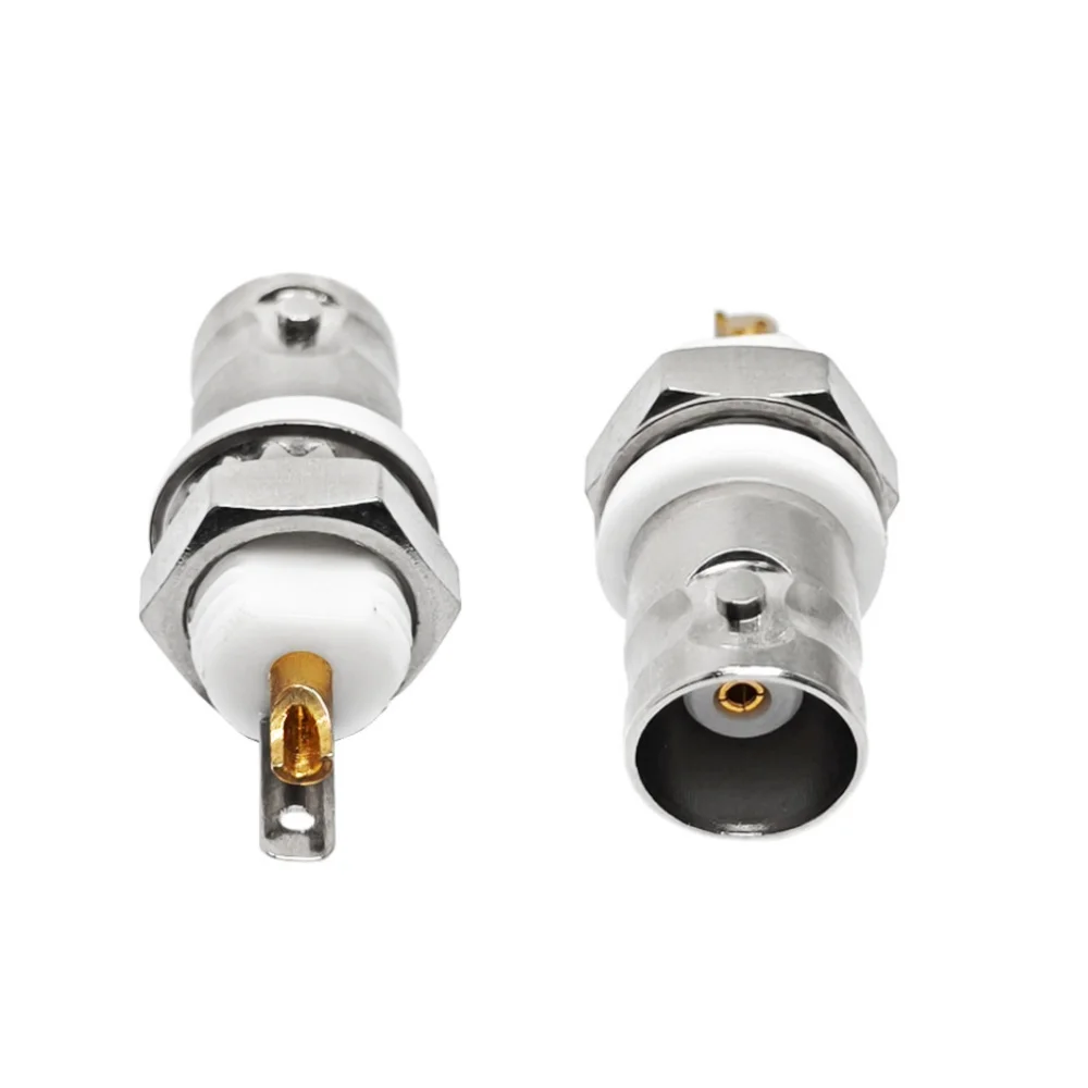 All-Copper BNC-KY Connector with Insulating Nuts 50 Ohm Bulkhead BNC Type RF Adapter