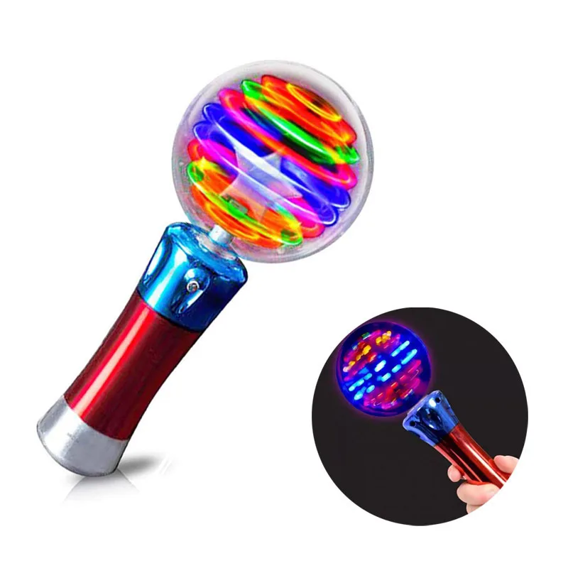 Lightup Spinning Toys Led Magic Doll Princess Stick Pentagram Light Up Ball Spinning Wand Star