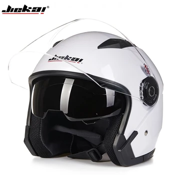 factory Outlet Jiekai 512 Helmet Intercom Mens Retro Scooter Half Face Motorcycle Double Visor Helmets Product