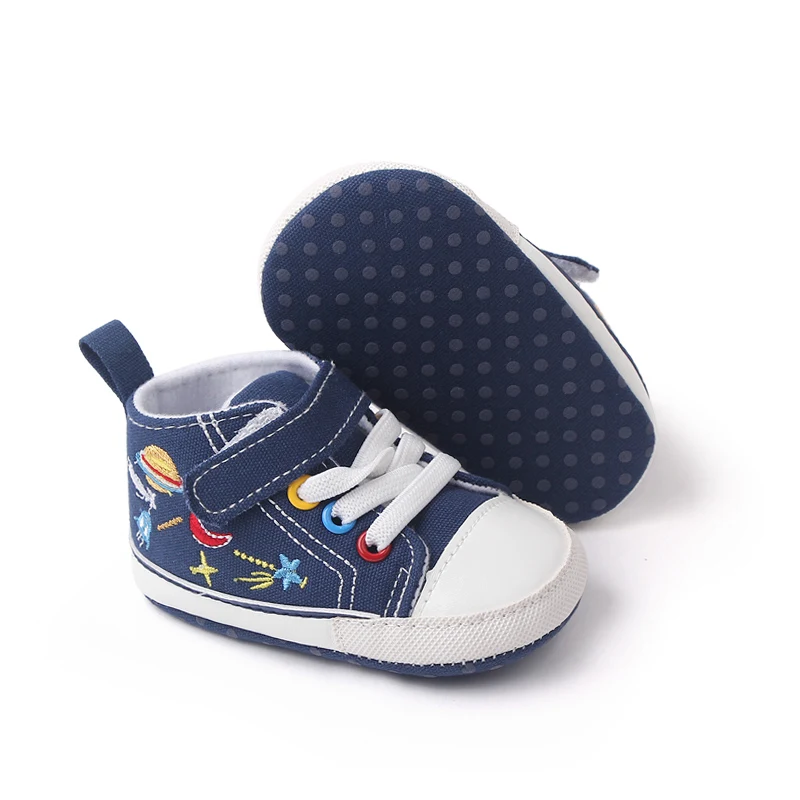 Directly Factory Wholesale Canvas Baby Toddler Infant Sneakers Shoes Newborn Baby Shoes for Boys details