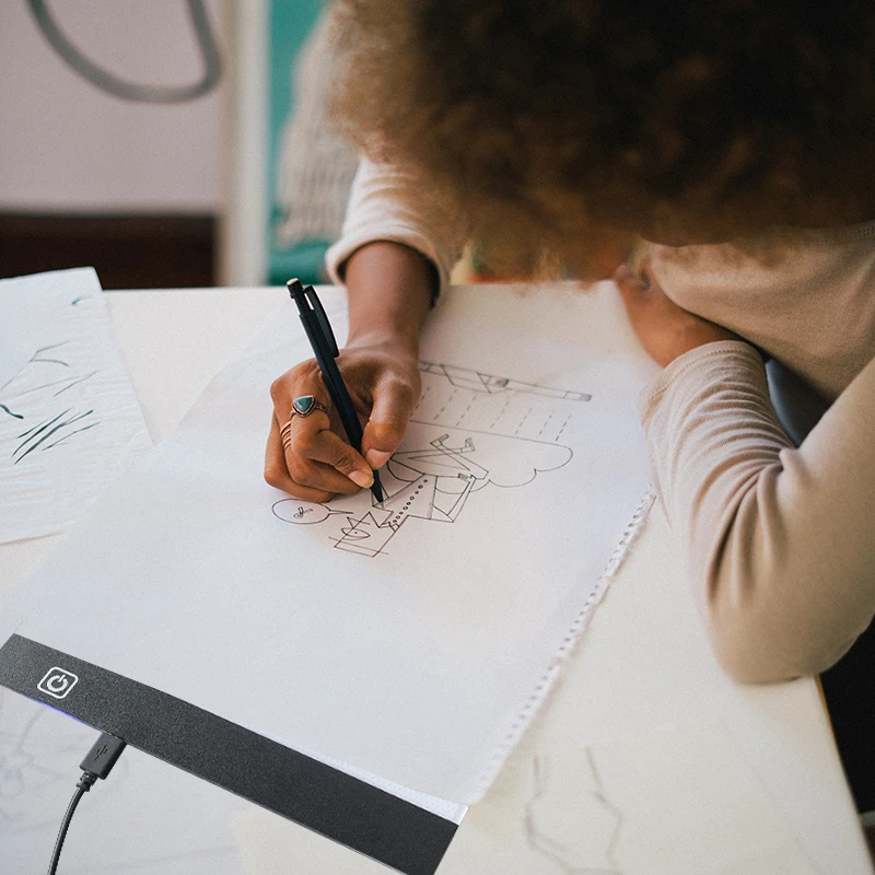 A4 Led Light Up Drawing Board Digital Stencil Tracing Table Art