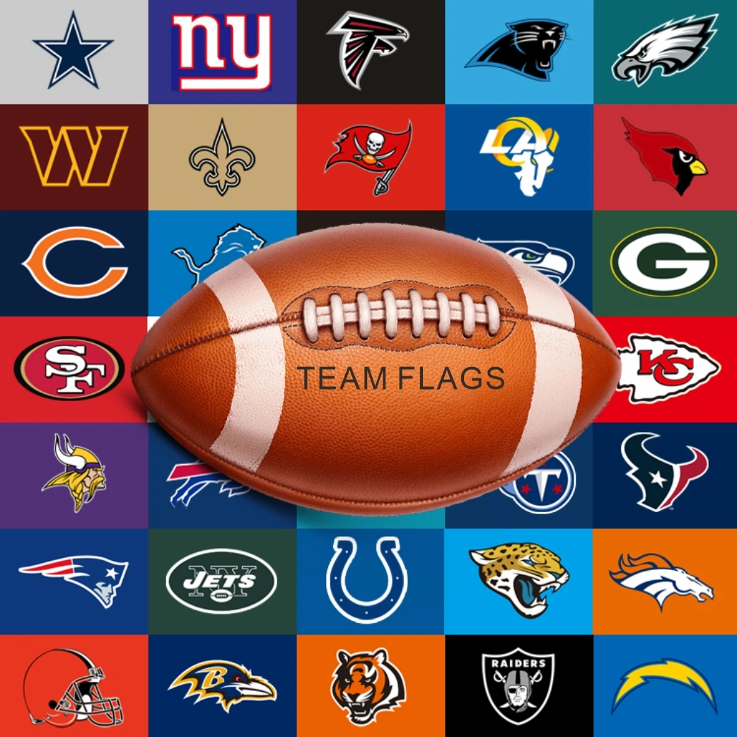 Factory Price Custom All Team Nfl Flags Polyester Digital Print Screen