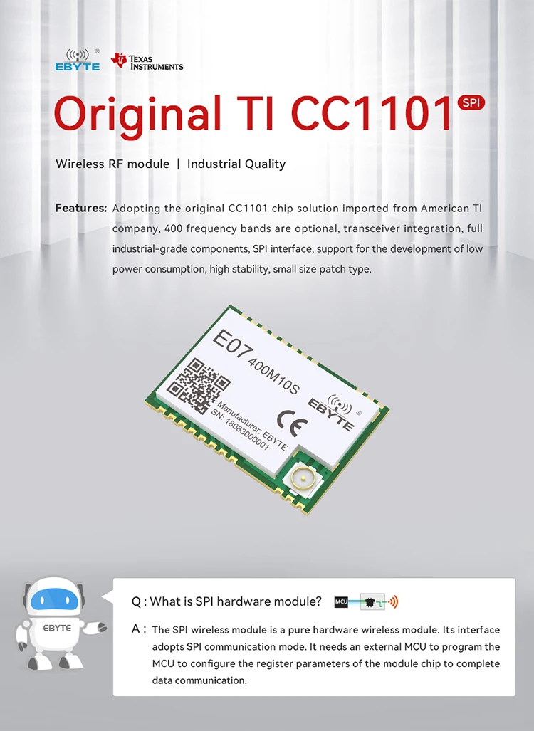 low power consumption 100mW 433mhz rf transceiver module SMD cc1101 rf ...