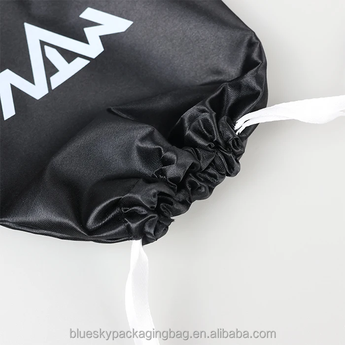 Custom Satin Bags Silk Large Satin Drawstring Bag for Hair Bundles