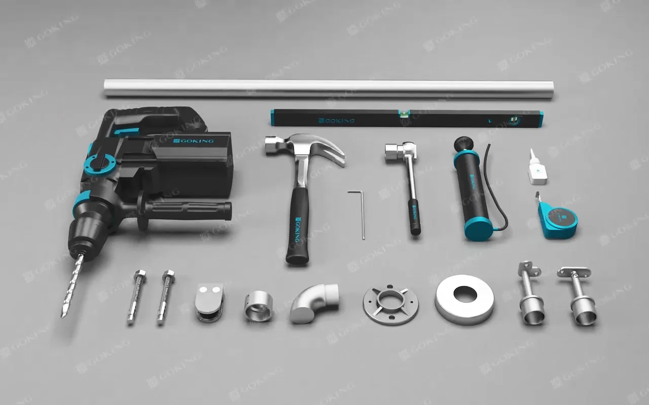 Gk Stainless Steel Adjustable Glass Balcony Stairs Railing Balustrades