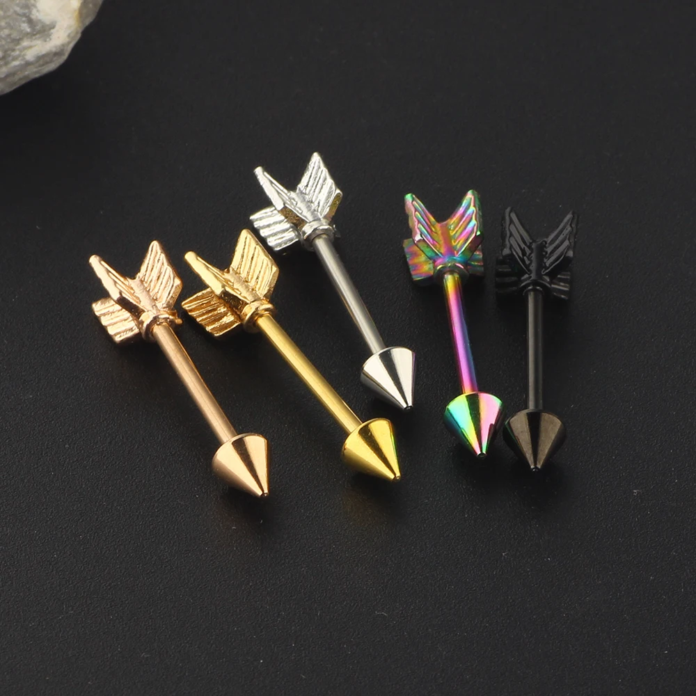Surgical Steel Arrow Nipple Rings Barbells Body Piercing Jewelry Nipple bar Nipple Piercings