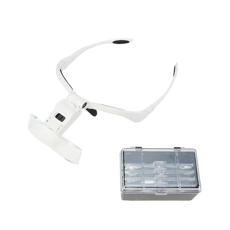 Magnifying glass led eyelash extension Loupe Lens Repair glasses magnifier 1.0X/1.5X/2.0X/2.5X/3.5X