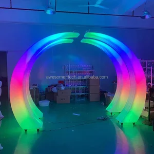 Smart IP65 Waterproof Rechargeable LED Archway Lights Remote Control Plastic Rainbow Decoration for Outdoor Garden/Backyard