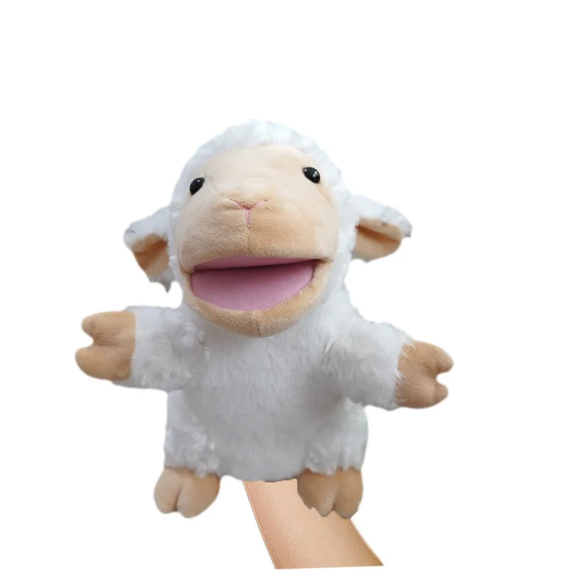 Animal Hand Puppets with Open Movable Mouth Beautiful Plush Hand Puppet Stuffed Toy Animal Hand Puppet Toy for Children