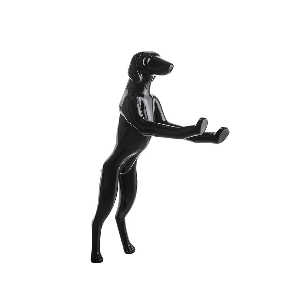 wholesale fiberglass dog mannequin black dogs