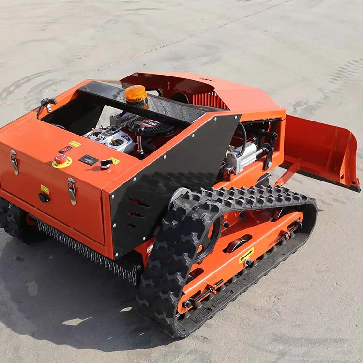 Self Propelled Remote Control Robot Gas Lawn Mowers with the Snow Plow Blade to Canada USA Europe
