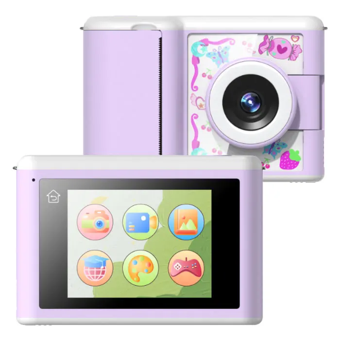 Digital Children Camera with Mini Printer Portable Thermal Instant Print Photo Kids Camera 3.5inch HD Video Toy Gifts
