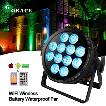 Grace WIFI Wireless Dmx Battery Powered Led Par Can 12*18w Outdoor Waterproof LED Stage Lights