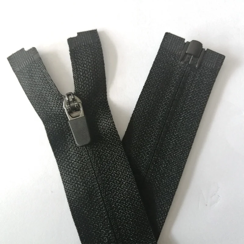 Semi-auto Lock Rubber Puller Small Nylon Zipper #3#5 Reversible Invisible Zipper Reverse for Jersey Cycling Zipper