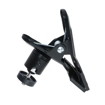 J016 Adjustable 1/4 UNC Screw 360 Rotating Panoramic Aluminum Camera Tripod Plate Ball Head Super Clamp detail image