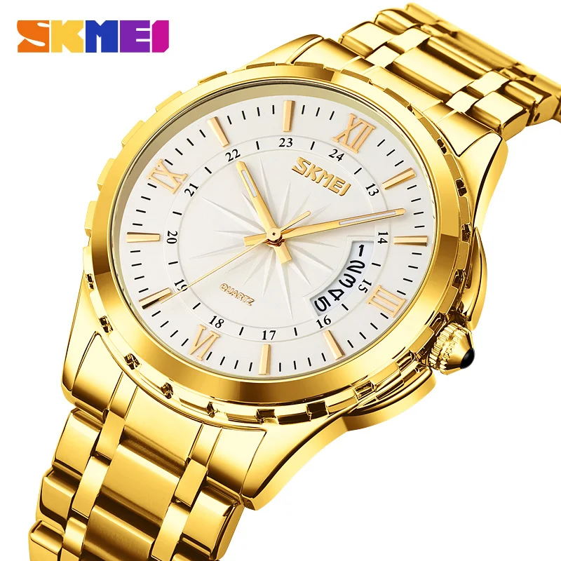 Skmei 9069 Men's Watch - Luxury Stainless Steel Band