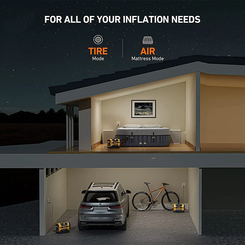 PCMOS Air Compressor Car New Design Dual Power AC/DCAir Pump Digital Pre-Set Automobile Play Pump Car Tire Inflator - view 6