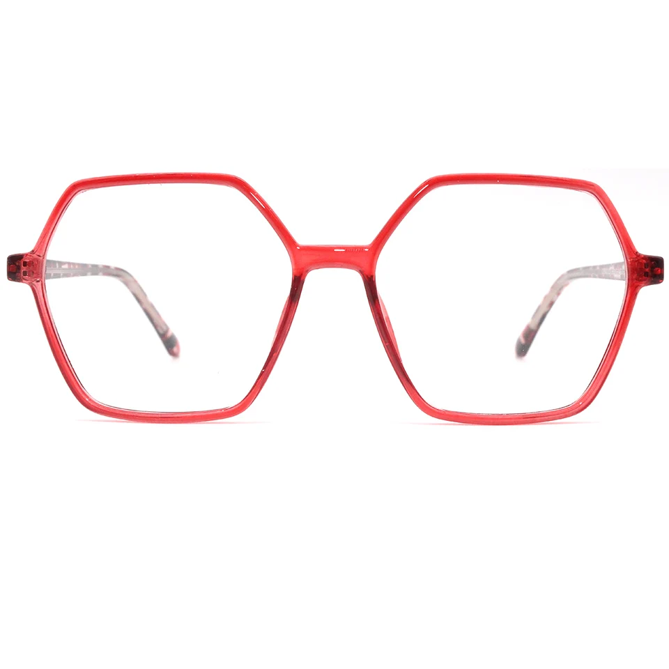 Simple and Fashion Polygon Design CP Injection Eyeglasses Frames Factory Wholesale Optical Frames