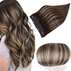 Brun chocolat rehaussé de blond caramel