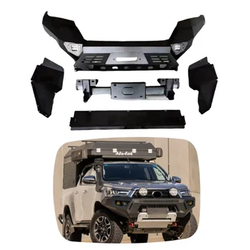 YBJ car accessories Steel Bull Bar SPORTS off road Front Bumper DOWN COVER For Hilux Rocco 2015-2021 REVO Iron Bull Bar