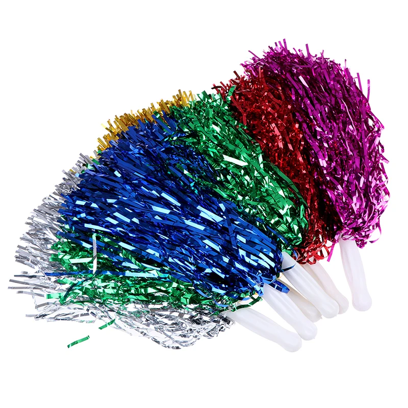 cheerleading metallic pompoms supply competitive price