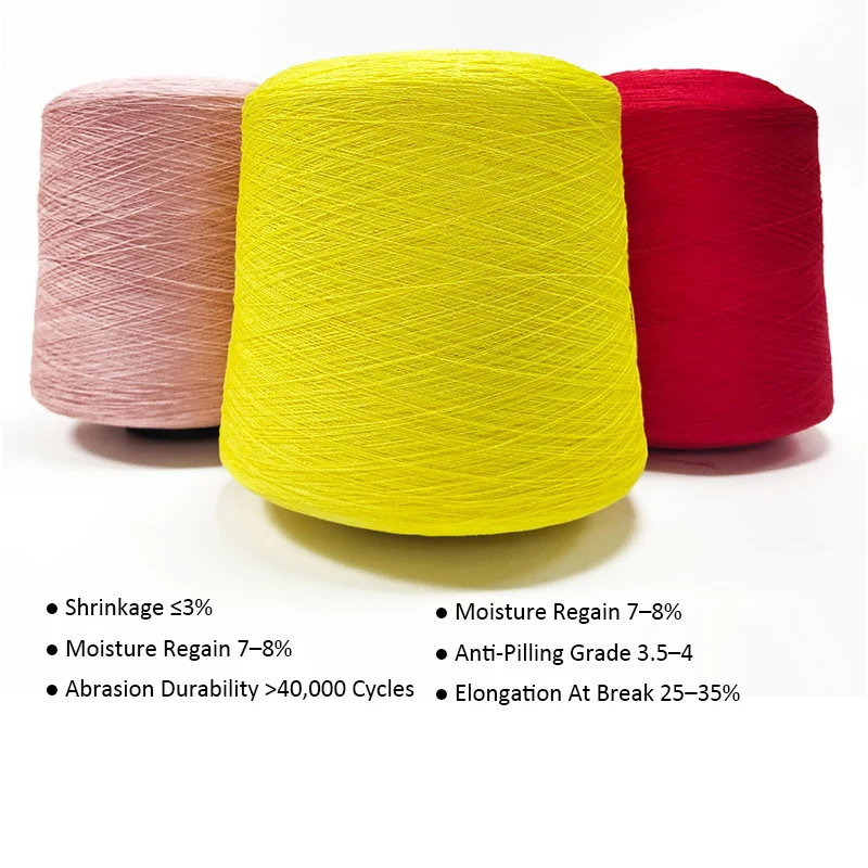High Strength 60% Polyester 40% Viscose Cost-Effective 28S/1 Ice Silk Summer Yarn for Knitting Sewing Cooling Breathable Weaving