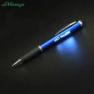 High Quality Promotional Gift LED Light up Touch Screen Pen Custom Laser Logo Stylus Ballpoint Pen