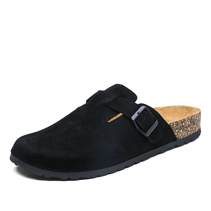 New High Quality Women's Clogs and Mules Suede Leather Casual Slip-on  Fashion Brand Shoes Summer Low Price Footwear Big Size 47