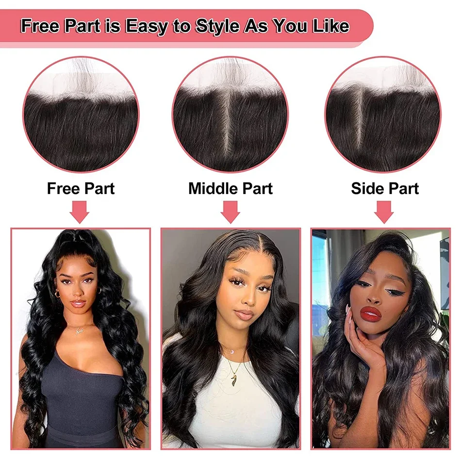 4x4 Transparent HD Lace Frontal Closure Straight Water Wave Kinky Curly Lace Closure_voghion.com
