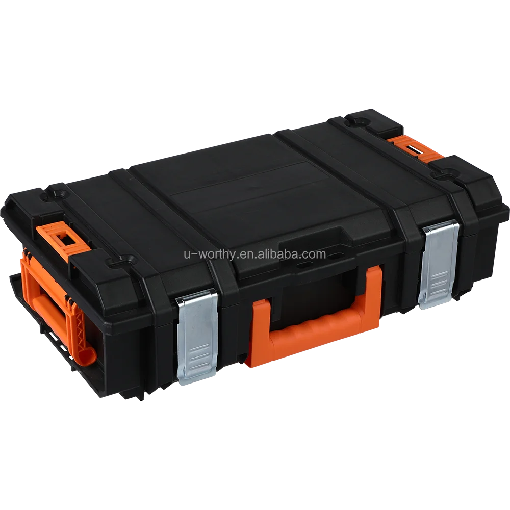 Ningbo Factory Four Layer Stackable Trolley Plastic Tool Box for Household Workshop Tool Cabinet with Flexible Handle and Wheel