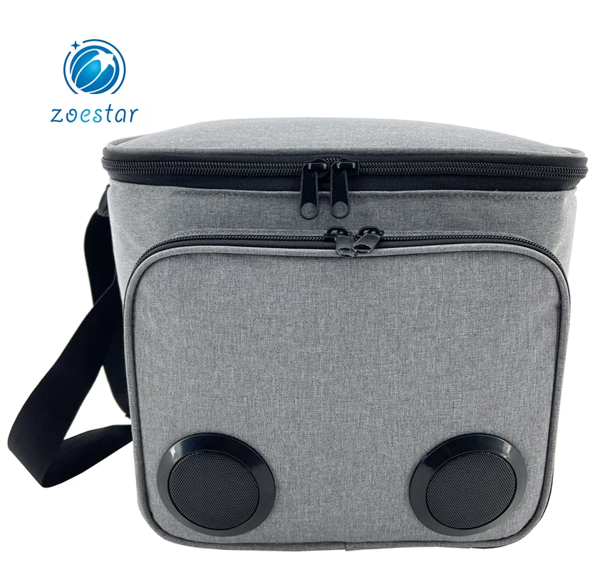 Insulated Bluetooth Speakers Food Drinks, Rechargeable Battery Supports Foldable Travel Outdoor Picnic Cooler Shoulder Bag supplier