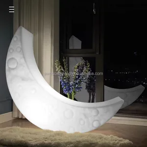 Moon Light Swing LED Eco-Friendly Waterproof Plastic Modern Chair for Hotel Outdoor Bedroom Apartment Dining Living Room Use