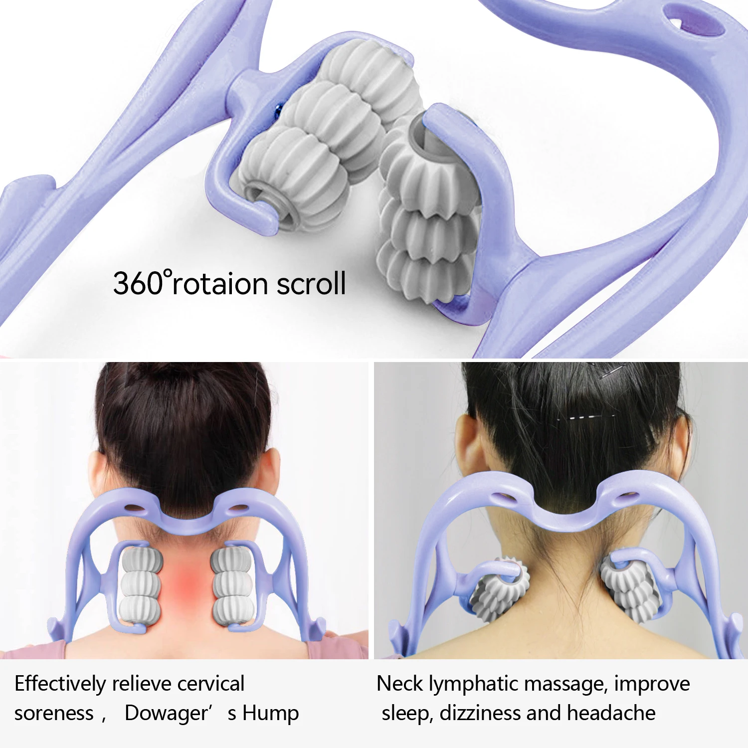 Manual Neck Massager Cervical Muscle Deep Tissue Point Massage ...