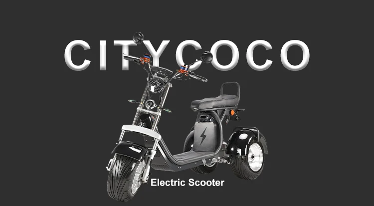 Wheel Electric Trike Scooter Tricycle Citycoco With Tailbox Cp Flexible W Dual Strong