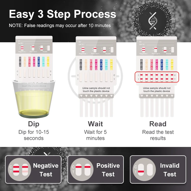 Rapid Manual Urine Drug Test Kit Pathological Analysis Plastic Equipment