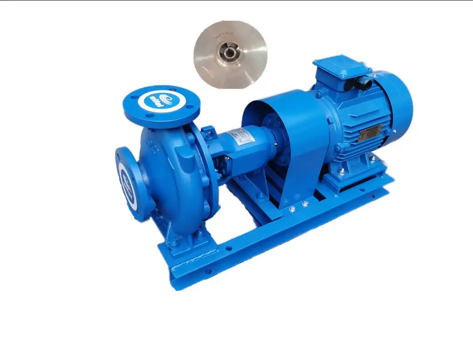 EKD Series Single-Stage End Suction Centrifugal Pump DIN24255 Standard Brass Impeller With Coupling and Base Plate