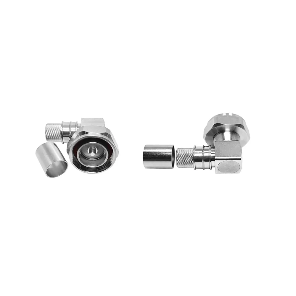 High Quality Manufacturer Supply Male Elbow 7/16 Din Type Right Angle Connector RF Coaxial LMR600 Cable Brass Material