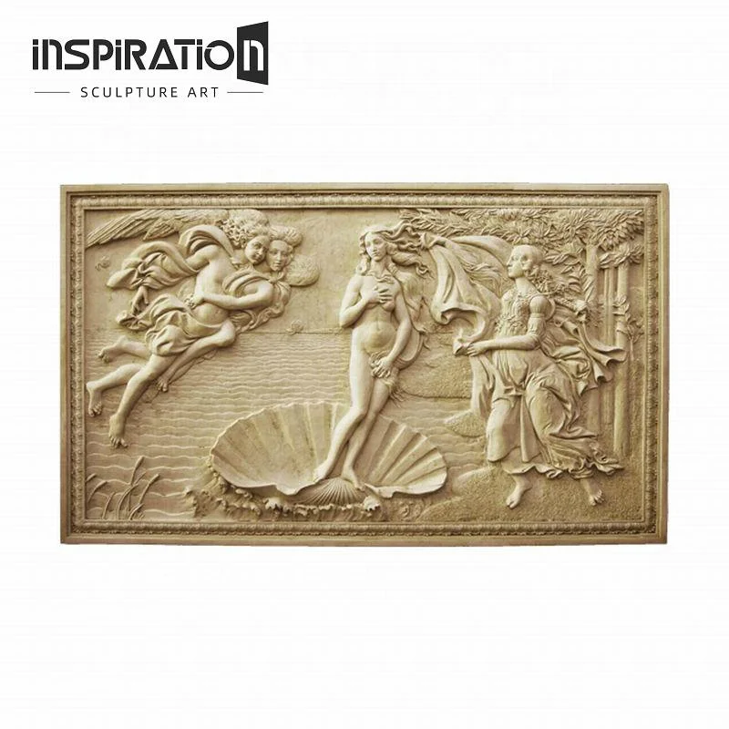 Artifical Sandstone Western Figure Statue Engraving Wall Art Relief Sculpture