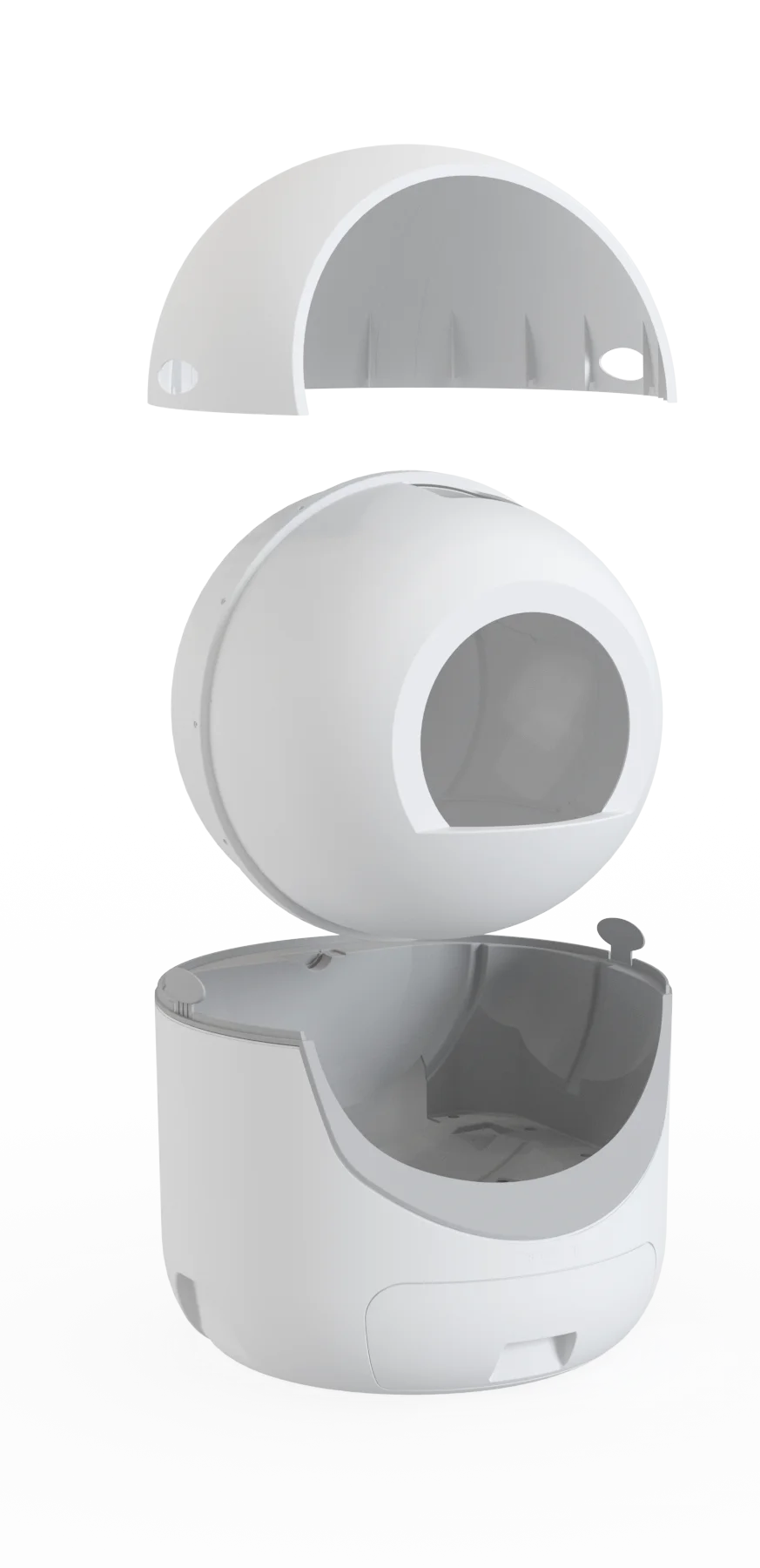 Auto Cat Litter Box Robot Tray Automa High Sides Odor Control Large