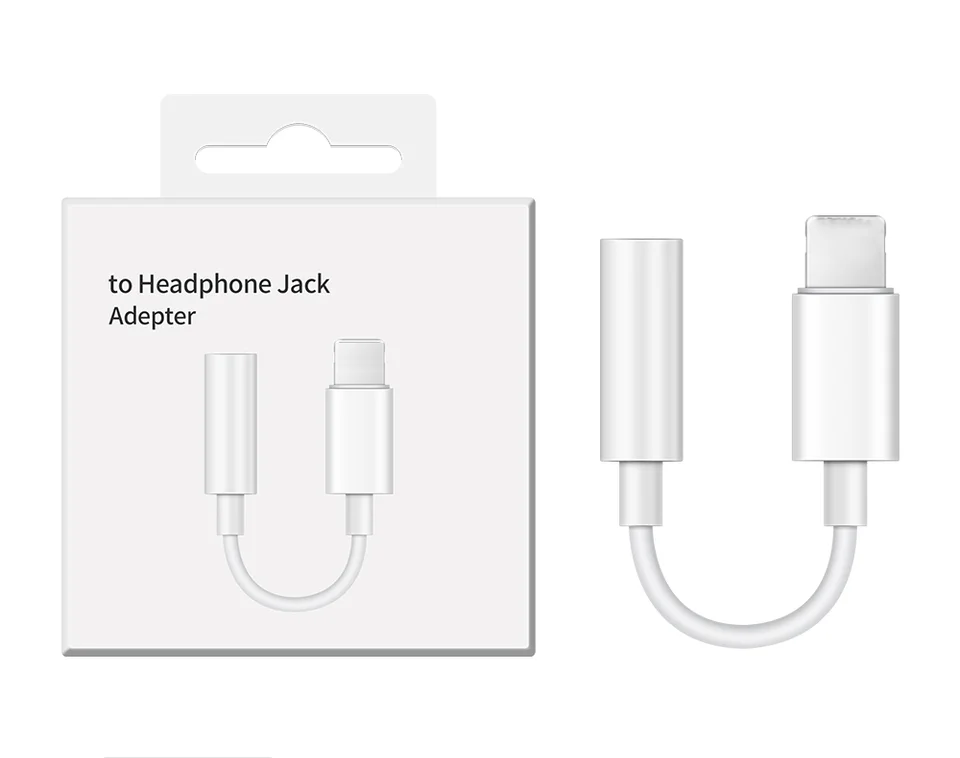 Factory Price Headphone 3.5 Mm Jack Adapter For Iphone Voice Calls Adapter For Lighting To 3.5